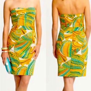 Trina Turk for Banana Republic Strapless Midi Dress